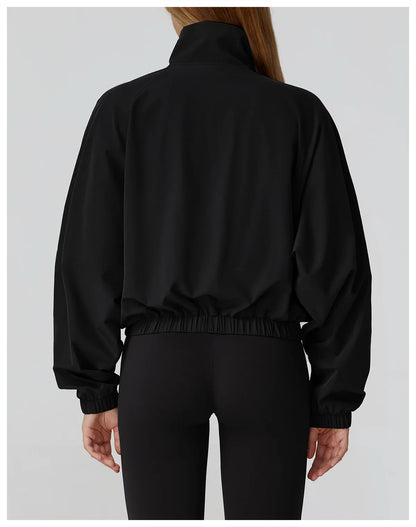 Women’s Seamless Zip-Up Gym Jacket with Pockets | Long Sleeve Workout & Running Top