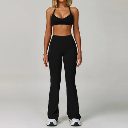 Yoga Set Women's Sportswear Yoga Suit Sports Top High Waist Leggings Two Piece Workout Clothes Fitness Gym Sets Athletic Wear