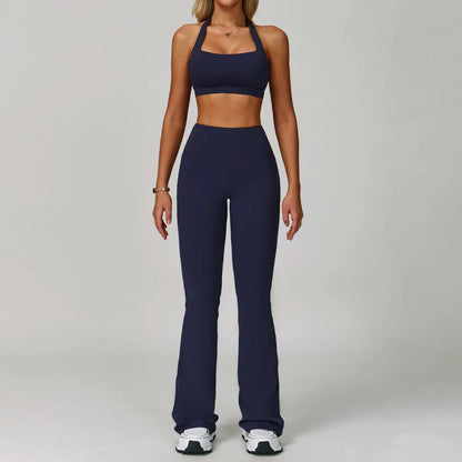 Yoga Set Women's Sportswear Yoga Suit Sports Top High Waist Leggings Two Piece Workout Clothes Fitness Gym Sets Athletic Wear