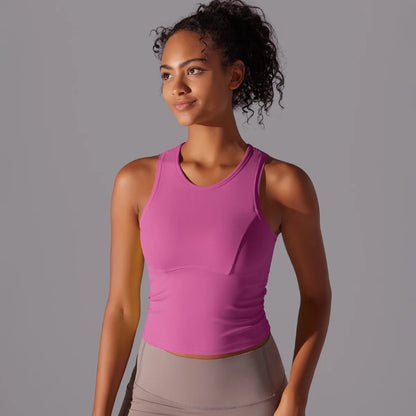 Women’s Sleeveless Gym Top – Slim Fit Quick-Dry Breathable Workout Vest