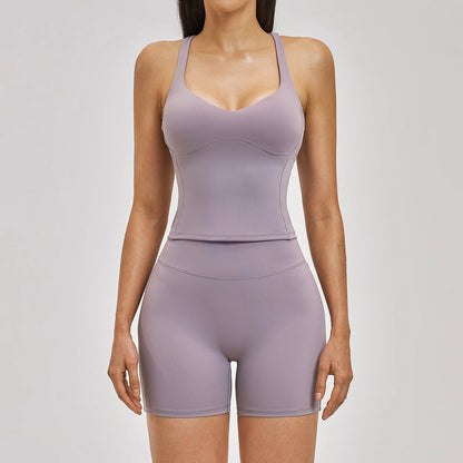 Women’s 2PCS Yoga Set – High Waist Leggings & Sports Bra Gym Workout Outfit