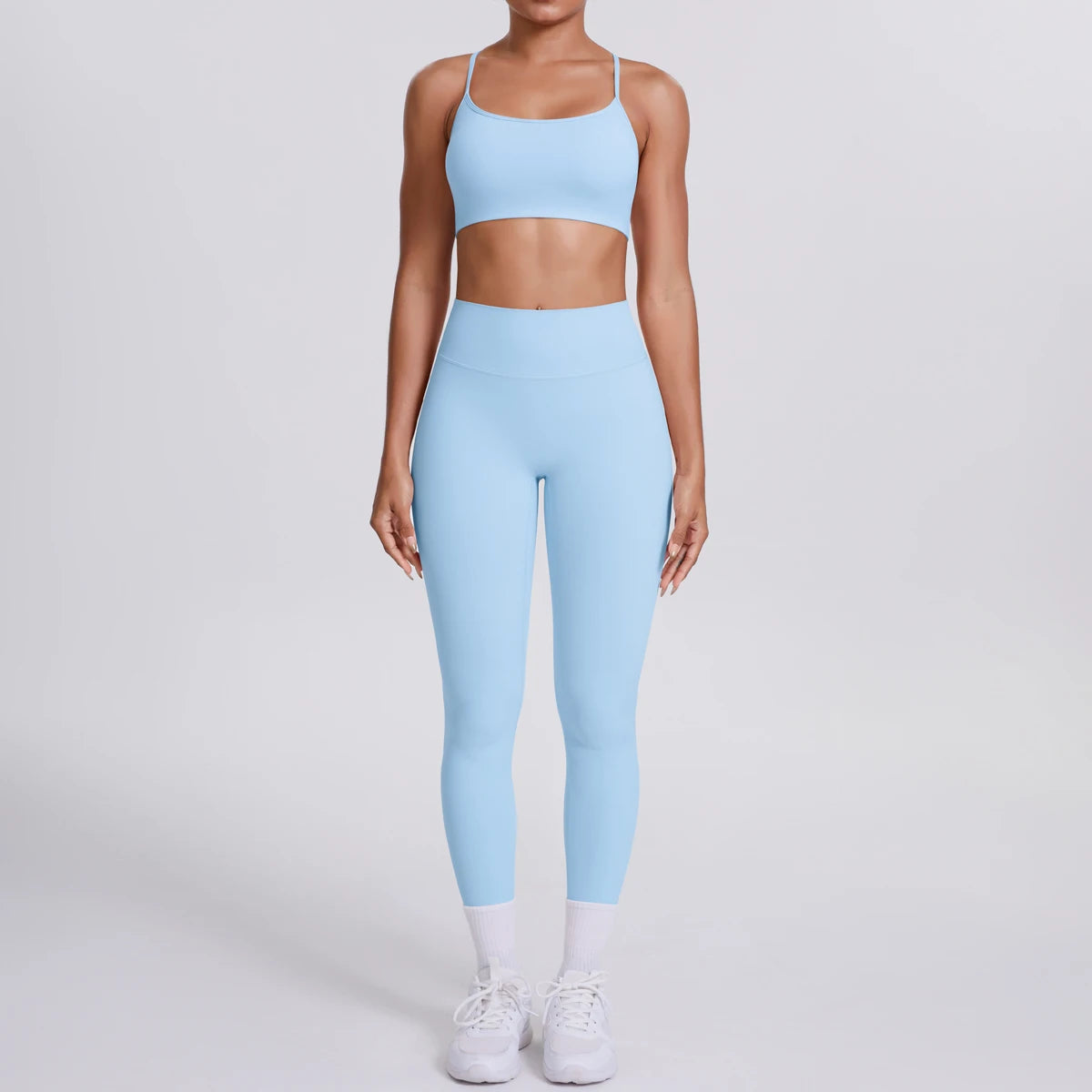 Yoga Suit Sports Set Gym Seamless High Impact Sports Bra Women's High Waist and Hips Tight Peach Buttocks Pants Womens Sportswea