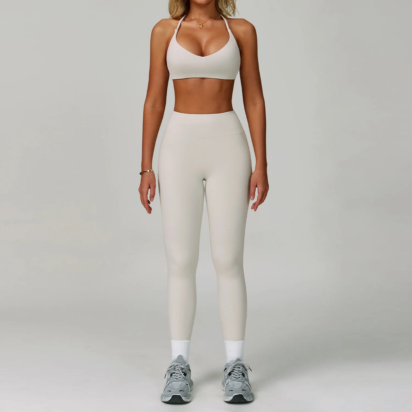 Yoga Set Women's Sportswear Yoga Suit Sports Top High Waist Leggings Two Piece Workout Clothes Fitness Gym Sets Athletic Wear