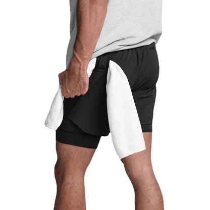 Men’s Double Layer Workout Shorts – Quick-Dry Gym, Running & Fitness Wear