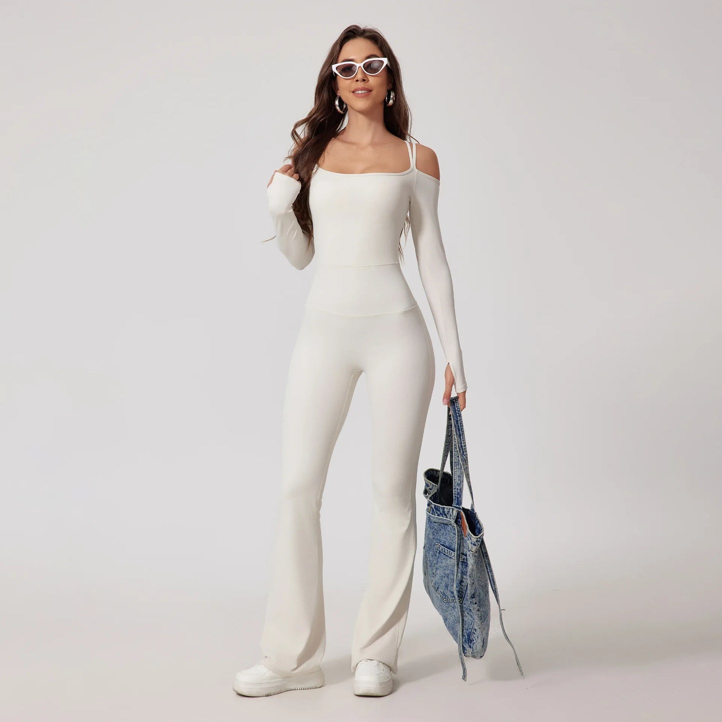 Seamless Yoga Jumpsuit – Double Strap Backless One-Piece Activewear