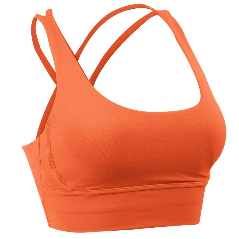 Cross Back Sports Bra for Women | Breathable Fitness & Yoga Top