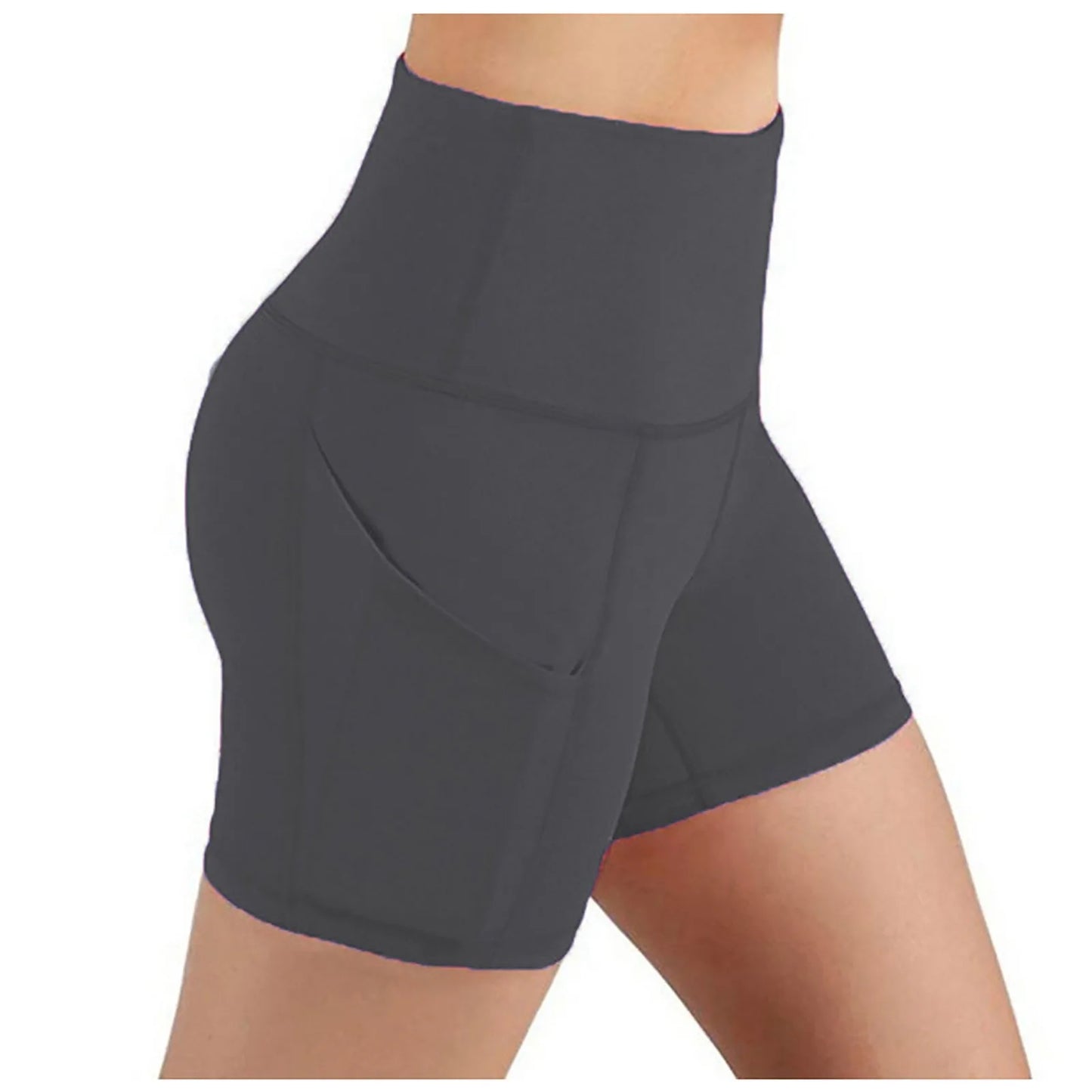 High Waist Yoga Shorts for Women with Pockets – Gym & Running