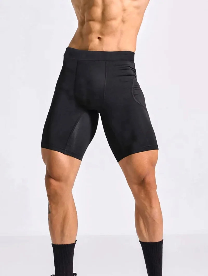 Men’s Compression Gym Shorts & Running Leggings – Quick-Dry Athletic Training Tights
