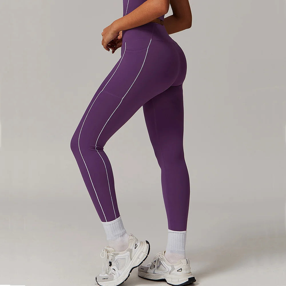 Women’s High-Waist Booty Lift Gym Leggings – Sculpting Push-Up Workout Tights