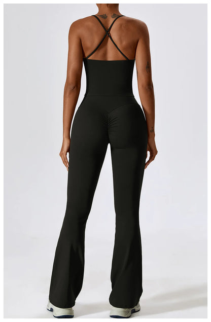 Women’s Seamless Activewear Set – Long Sleeve Crop Top & Sculpting Gym Leggings (2PCS)