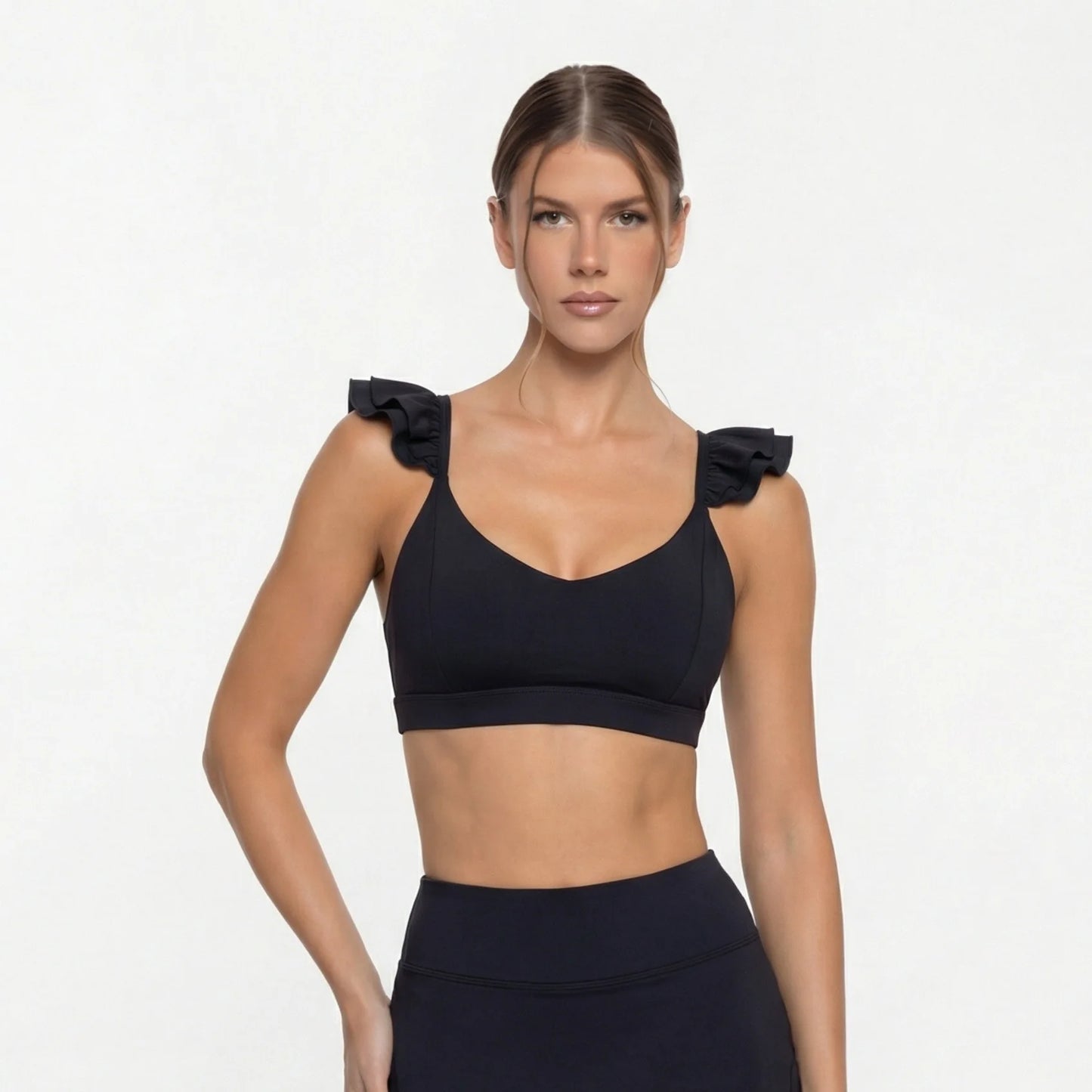 Women’s Workout Set – Anti-Exposure Yoga Bra & Skirt