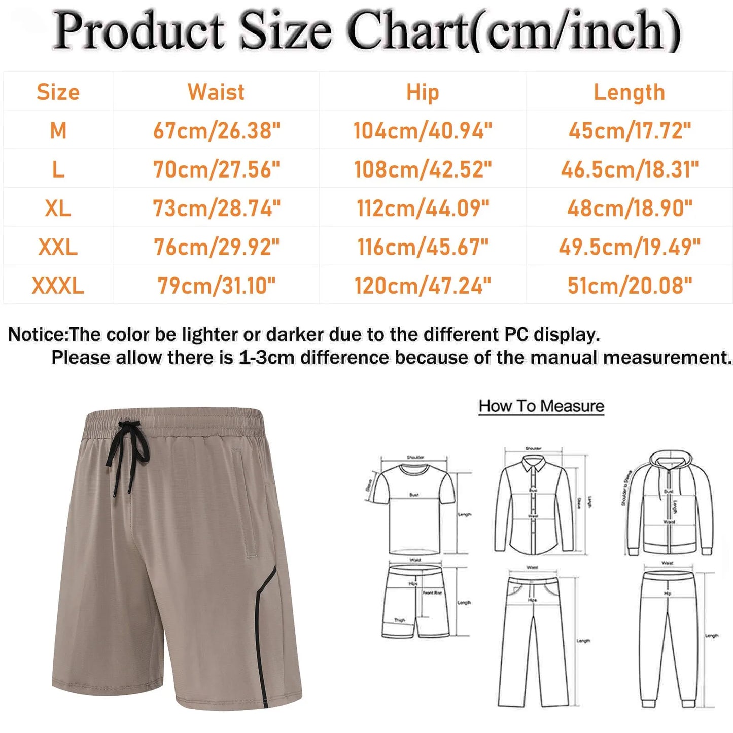 Men’s Summer Running Shorts – Lightweight Athletic shorts with Pockets & Stretch Waist