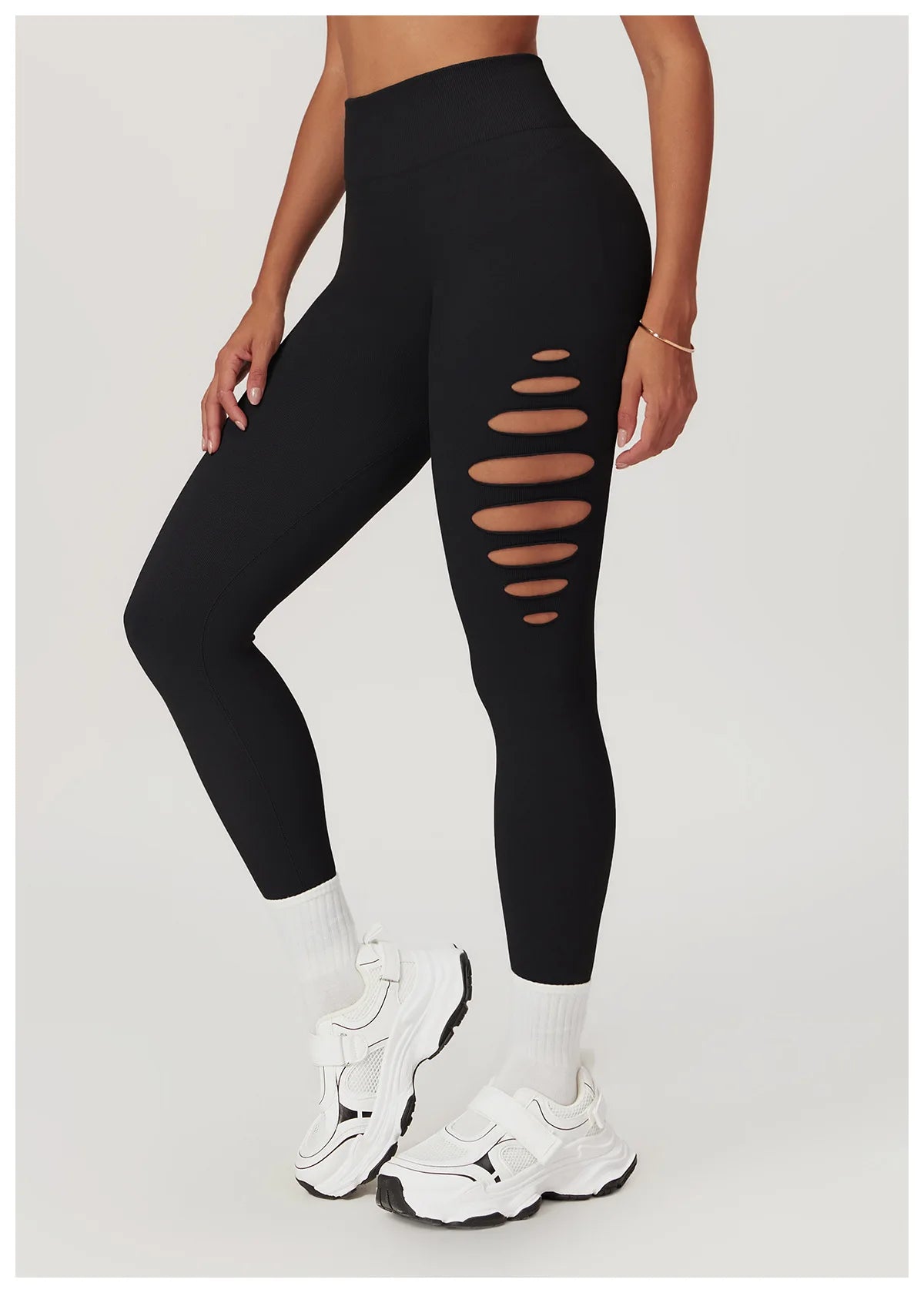 Hollowed Out Seamless Tight Yoga Pants High Waist Yoga Leggings Women Push Up Gym Workout Tights Running Fitness Sports Pants