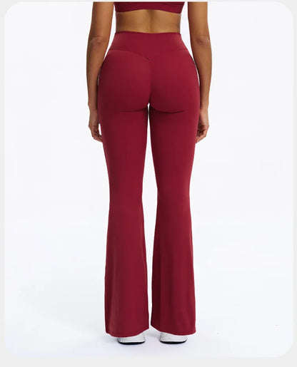 High-Waisted Flare Yoga Pants – Sculpting Push-Up Bell Bottom Leggings