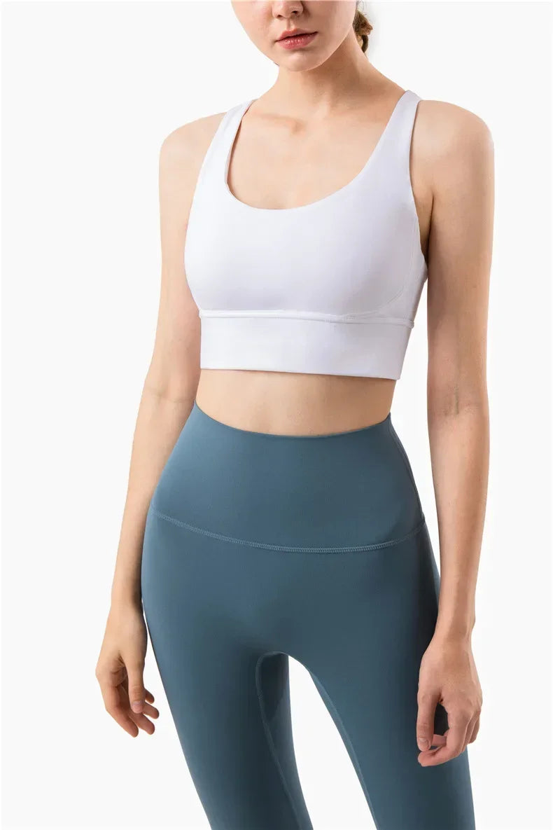 Cross Back Sports Bra for Women | Breathable Fitness & Yoga Top