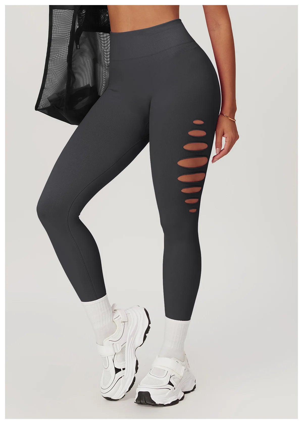 Hollowed Out Seamless Tight Yoga Pants High Waist Yoga Leggings Women Push Up Gym Workout Tights Running Fitness Sports Pants