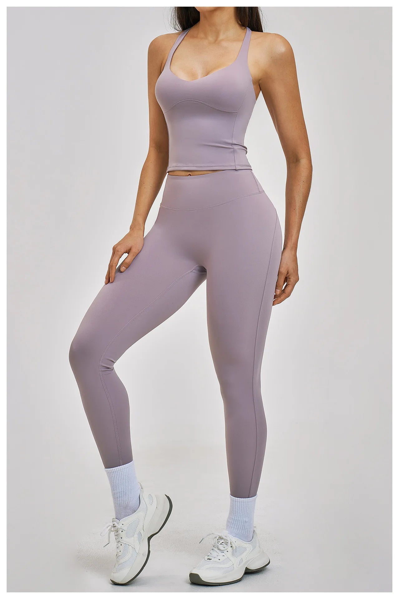 Women’s 2PCS Yoga Set – High Waist Leggings & Sports Bra Gym Workout Outfit
