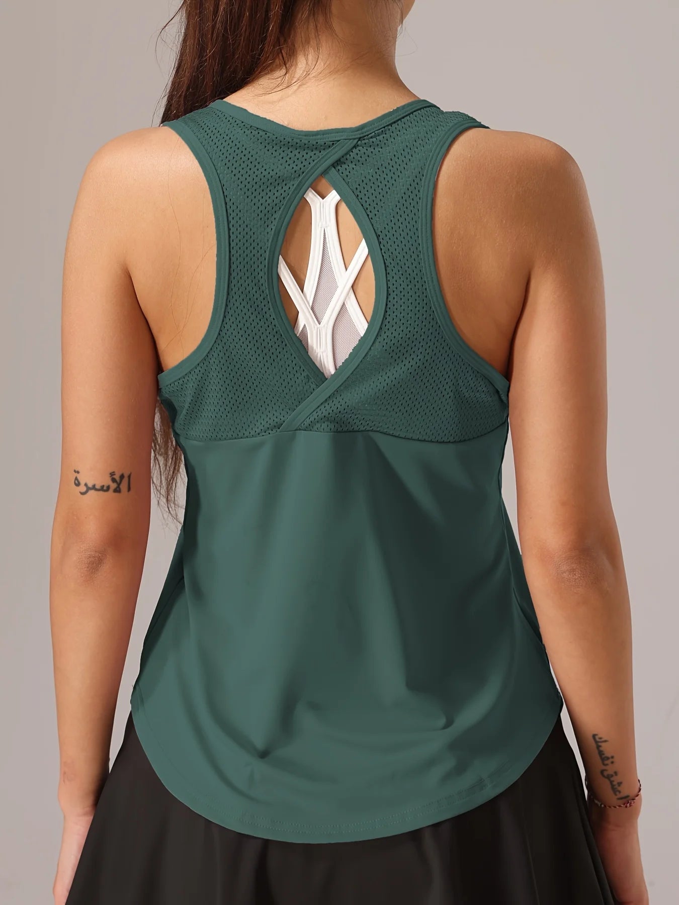 Women’s Performance Mesh Workout Tank – Sleeveless Gym, Tennis & Training Top
