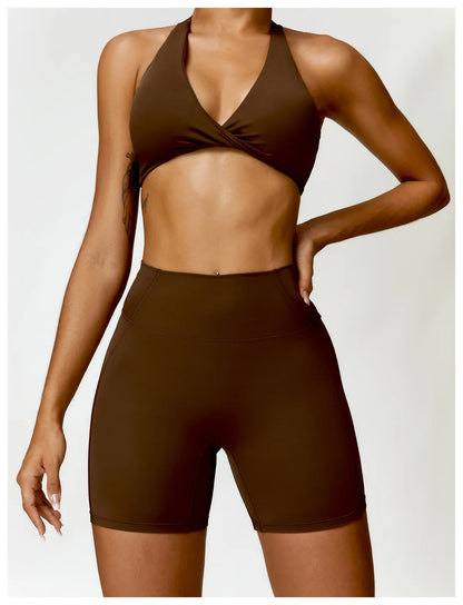 Women Seamless Yoga Set 2PCS Gym Workout Clothes for Female Push Up Bra High Waist Leggings Sexy Fitness Sportswear Sports Suits