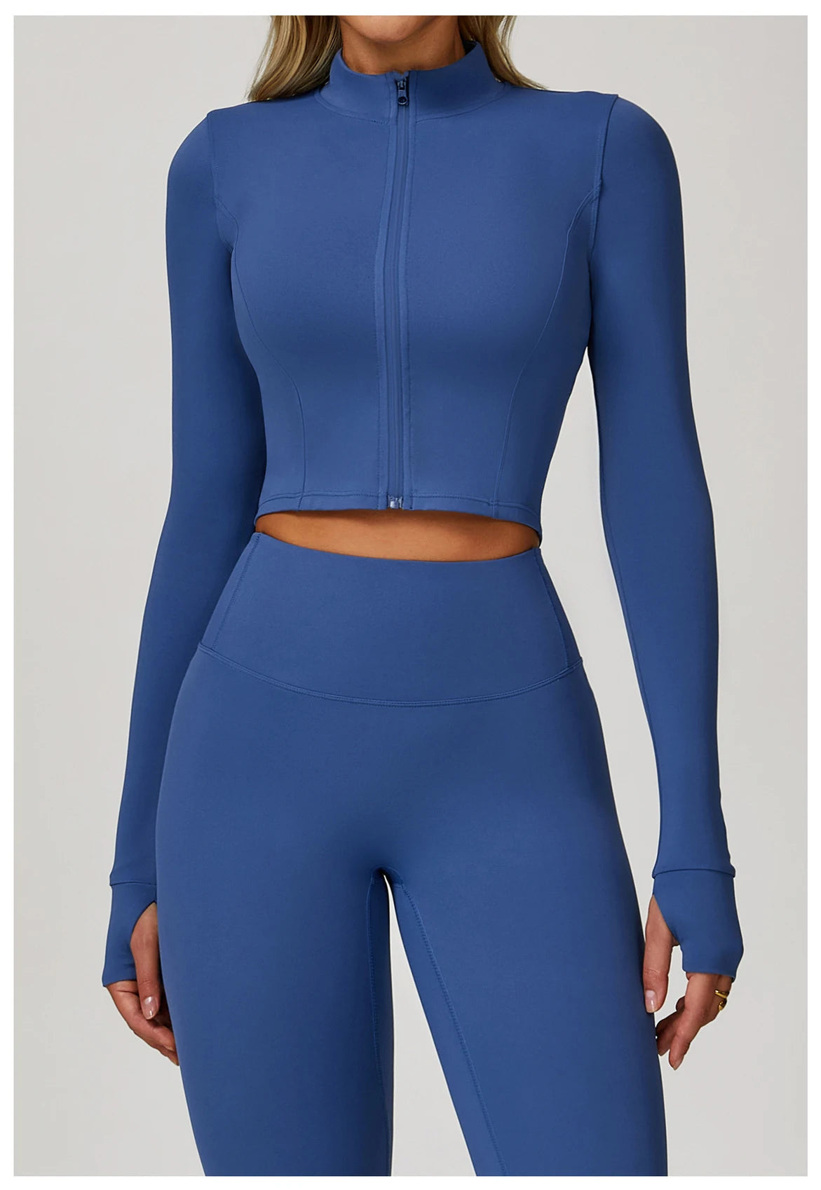 Women’s Quick-Dry Fitness Jacket – Zip-Up Long Sleeve Workout & Yoga Training Top