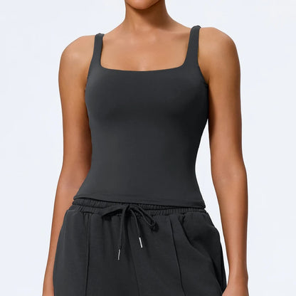 Women’s Quick-Dry U-Back Yoga Tank Top – Breathable Slim Fit Gym & Running