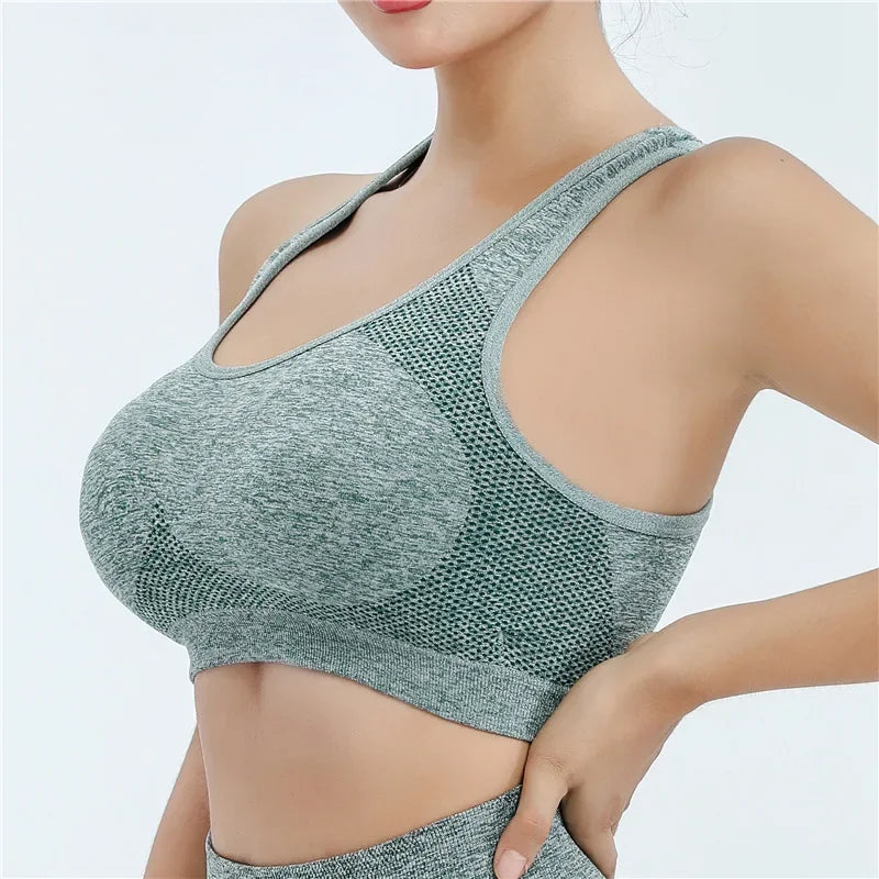 Women’s Push-Up Sports Bra – Breathable High Support Gym & Yoga Top