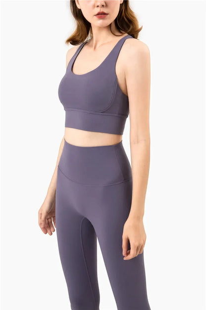 Cross Back Sports Bra for Women | Breathable Fitness & Yoga Top