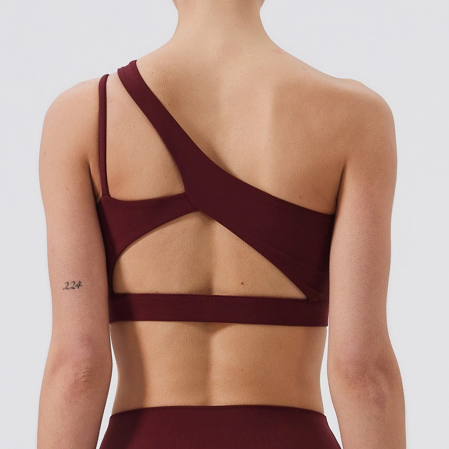 Women One Shoulder Sports Bra – Push Up Shockproof Yoga & Gym Workout Bra