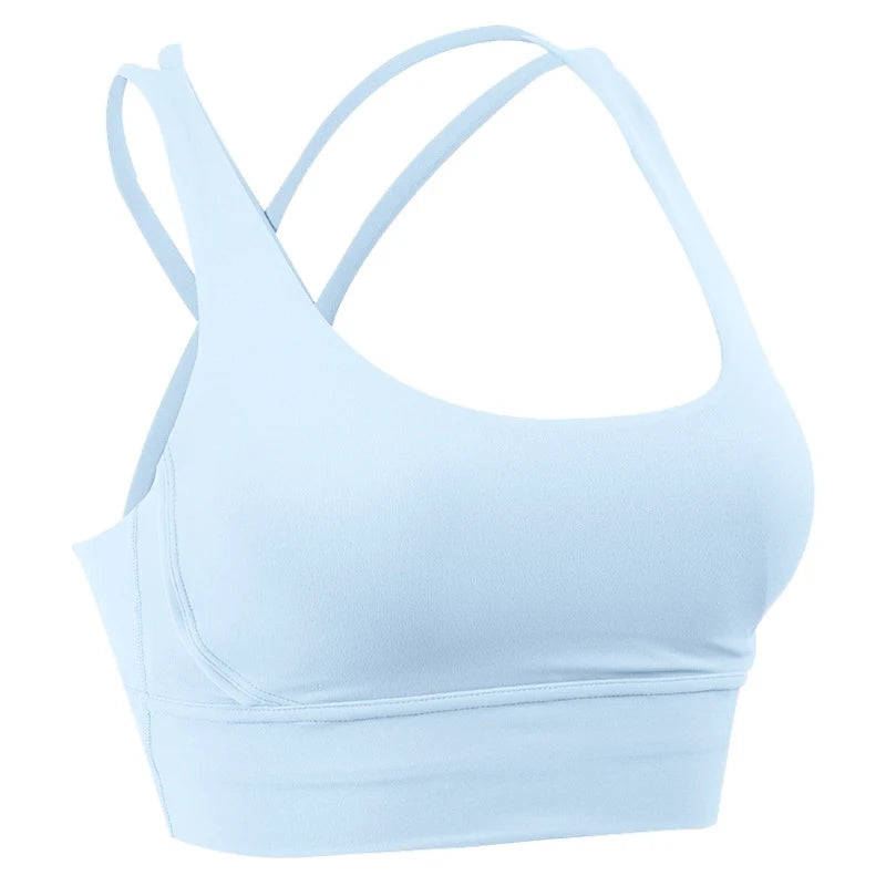 Cross Back Sports Bra for Women | Breathable Fitness & Yoga Top
