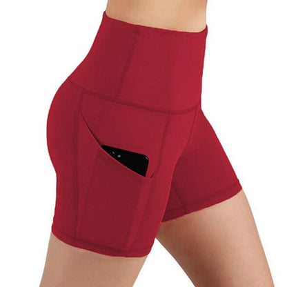 High Waist Yoga Shorts for Women with Pockets – Gym & Running