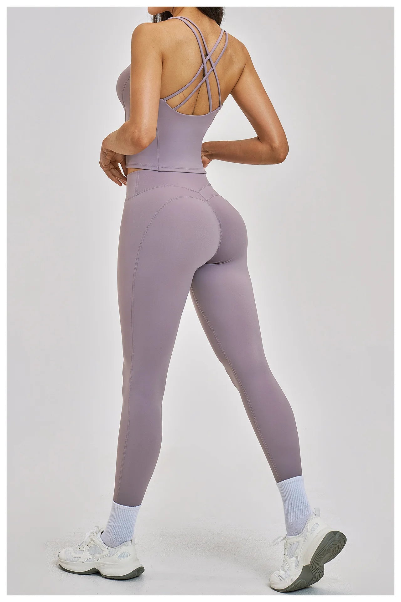 Women’s 2PCS Yoga Set – High Waist Leggings & Sports Bra Gym Workout Outfit