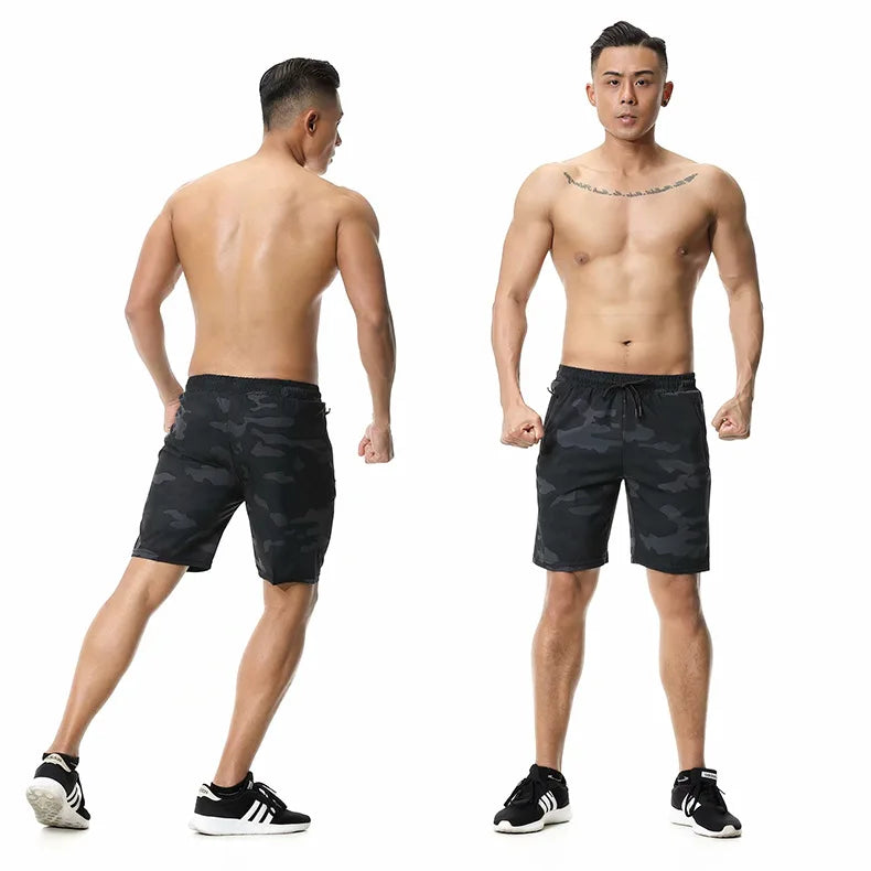 Men’s Quick-Dry Sports Shorts – Lightweight Running & Gym Shorts with Zipper Pockets