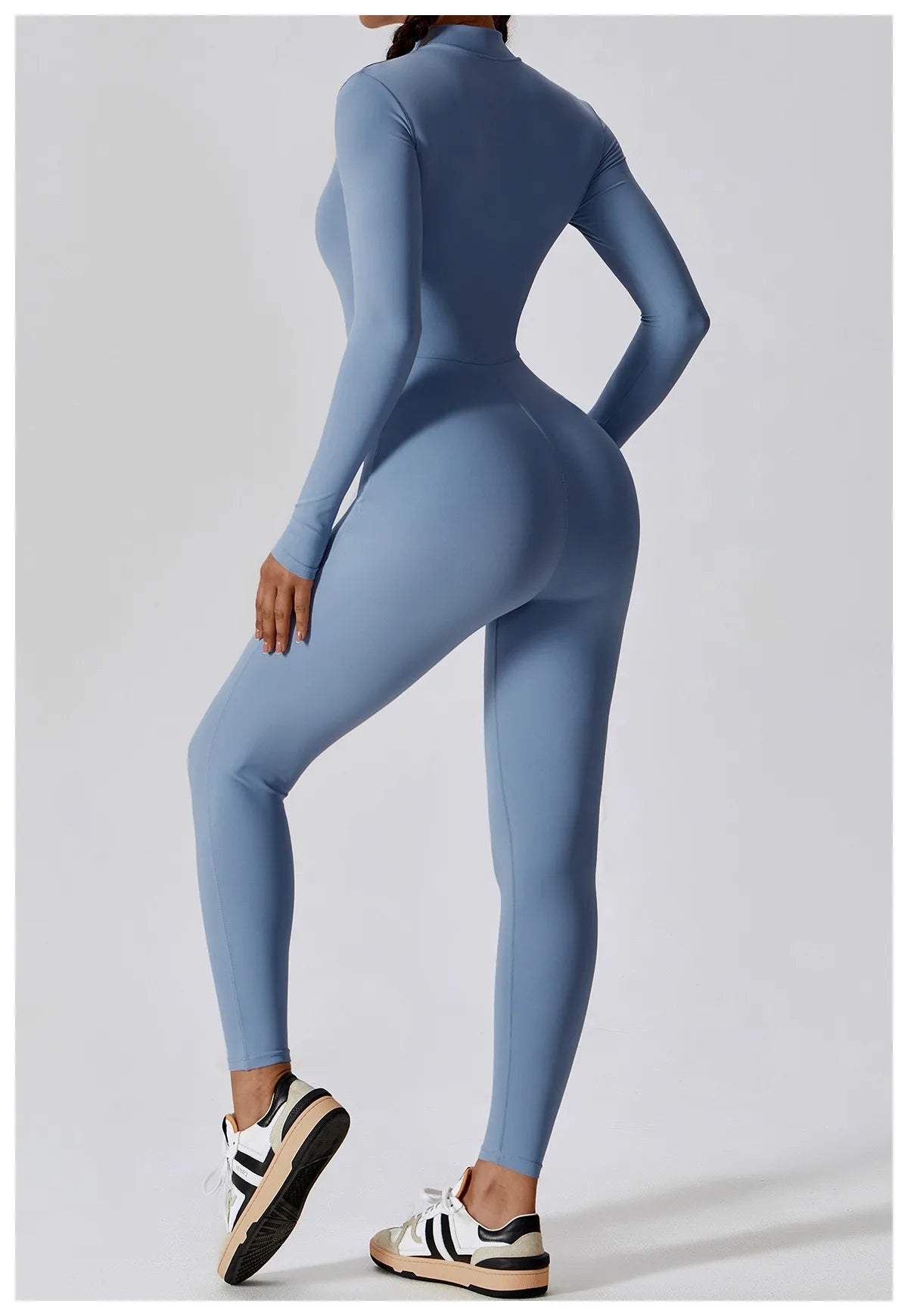 Warm Plush One-Piece Fitness Jumpsuit for Women | Long Sleeve Gym Wear