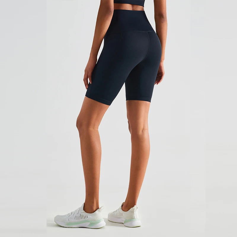 Seamless High Waist Workout Shorts for Women | Gym, Yoga & Cycling Shorts with Pockets