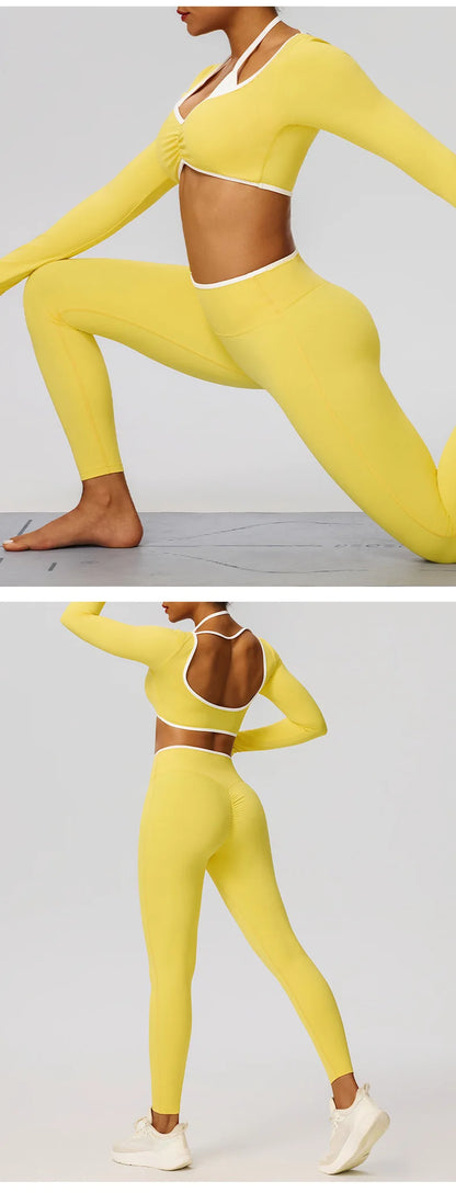 Women’s 2-Piece Gym Set – Padded Sports Bra & High-Waist Leggings | Yoga Activewear