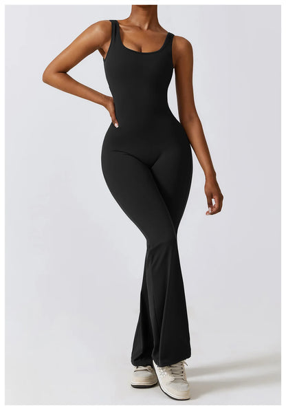 Women’s Seamless Fitness Jumpsuit – Stretch One-Piece Gym & Yoga Suit
