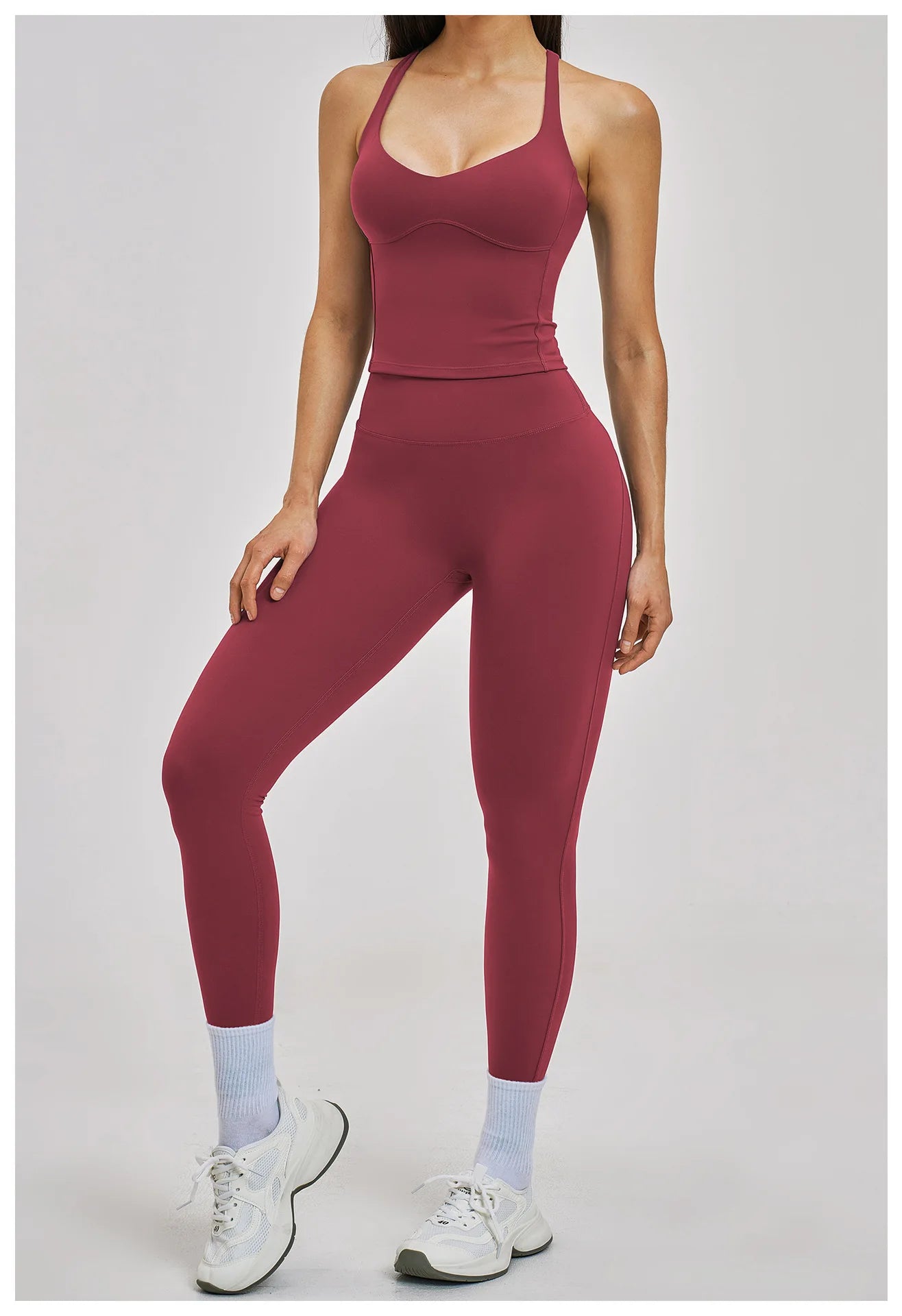 Women’s 2PCS Yoga Set – High Waist Leggings & Sports Bra Gym Workout Outfit