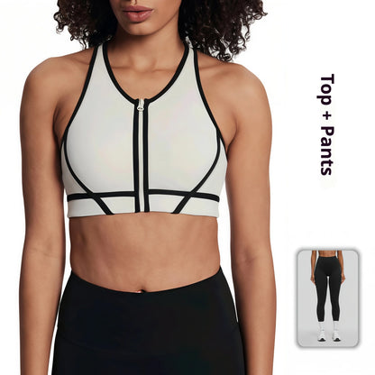 Women's Nude Feel 2-Piece Gym Set – Beauty Back Sportswear for Running & Training