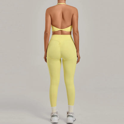 Women’s Push-Up Sports Bra & Leggings Set – High Waist Gym & Yoga Workout Outfit