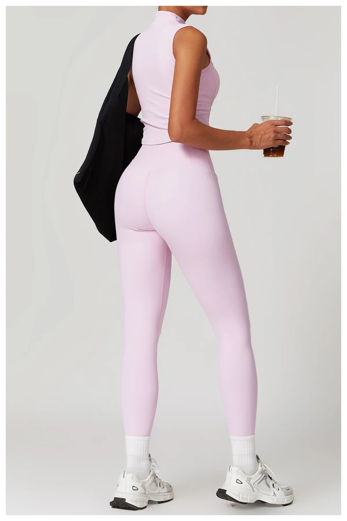 Seamless Women’s Yoga Set – Short Sleeve Top & Sculpting High-Waist Leggings Activewear