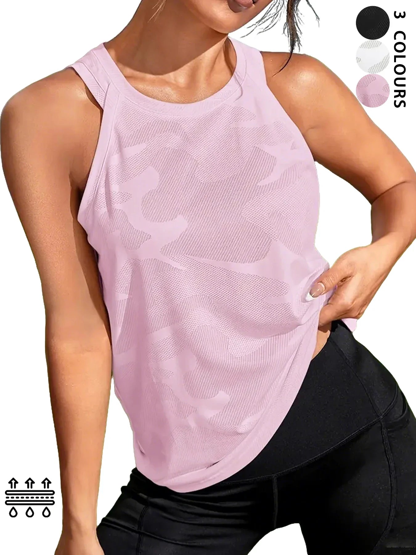 Women's Super Soft Sport Tank Tops for Women Moisture-Wicking Quick-Dry Breathable Mesh Design for Athletic Running Tennis Yog