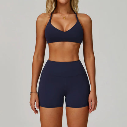 Yoga Set Women's Sportswear Yoga Suit Sports Top High Waist Leggings Two Piece Workout Clothes Fitness Gym Sets Athletic Wear