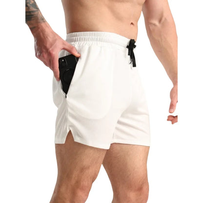 Men’s Quick Dry Gym Shorts with Pockets – Breathable Running & Training Fitness Shorts