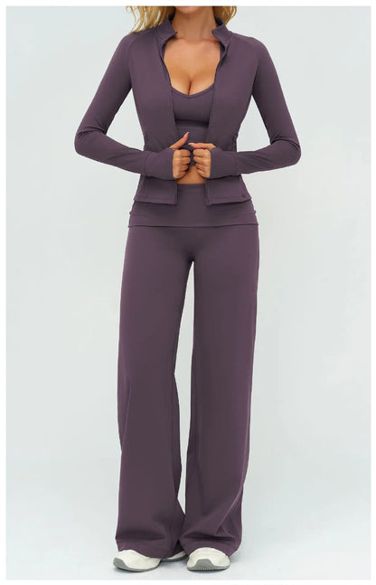 Women's Loose Fit Sportswear Set – Breathable Gym Clothes for Yoga & Outdoor Sports