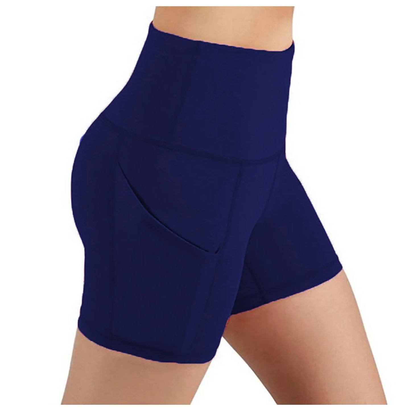 High Waist Yoga Shorts for Women with Pockets – Gym & Running
