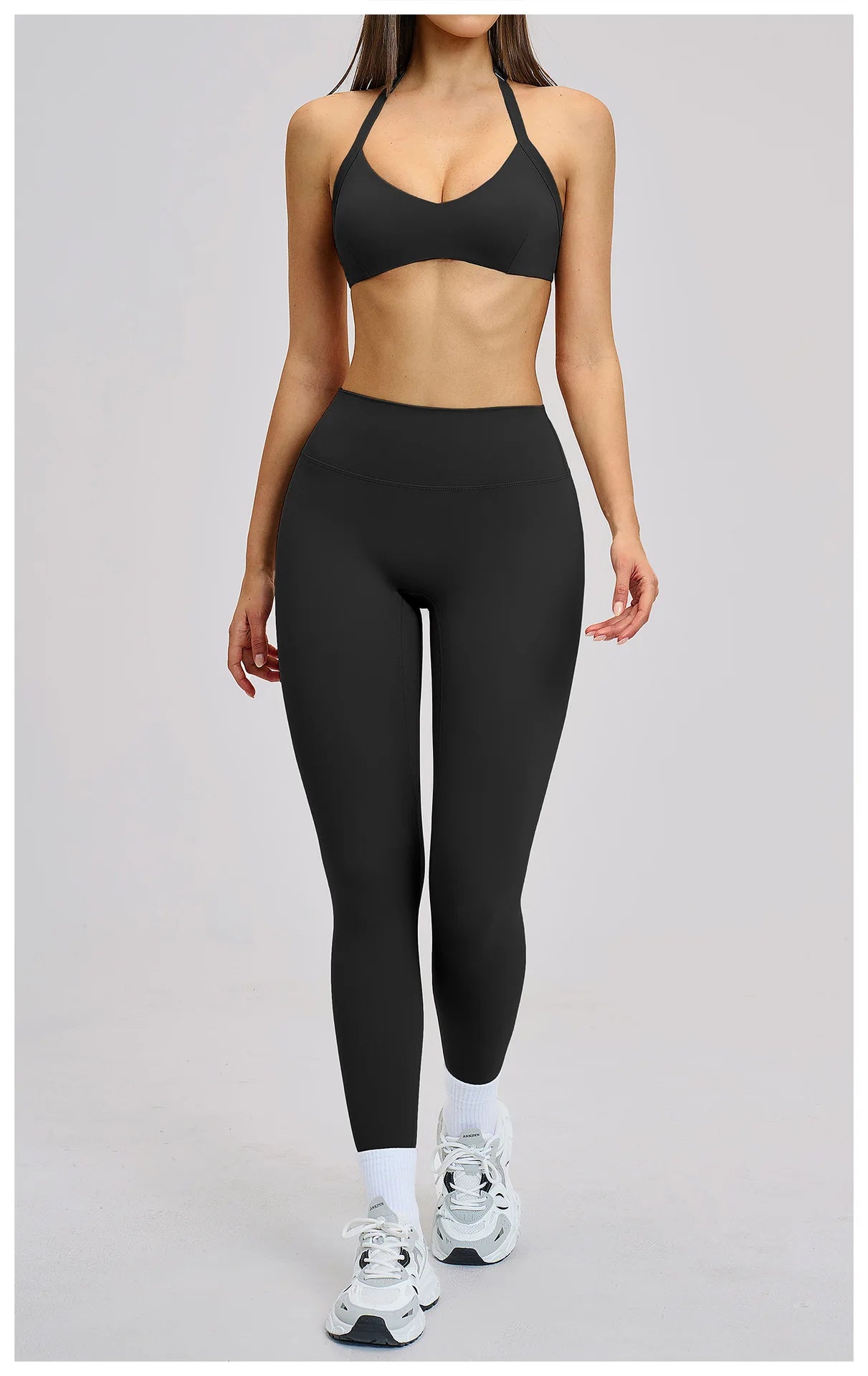 Women’s Flare Leggings Set with Hollow Back Sports Bra | Gym & Yoga