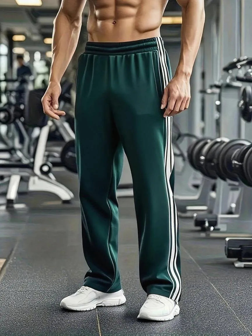 GYM Popular Long Pants Men's Running Casual Straight Leg Sweatpants Autumn New Product Bodybuilding Loose Training Sports Pants