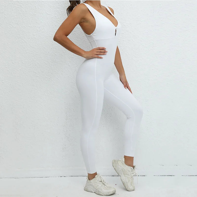 Sporty Women’s One-Piece Jumpsuit – Gym Fitness Yoga Activewear Set