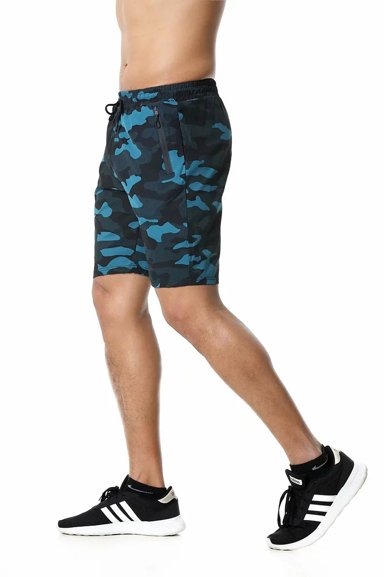 Men’s Quick-Dry Sports Shorts – Lightweight Running & Gym Shorts with Zipper Pockets