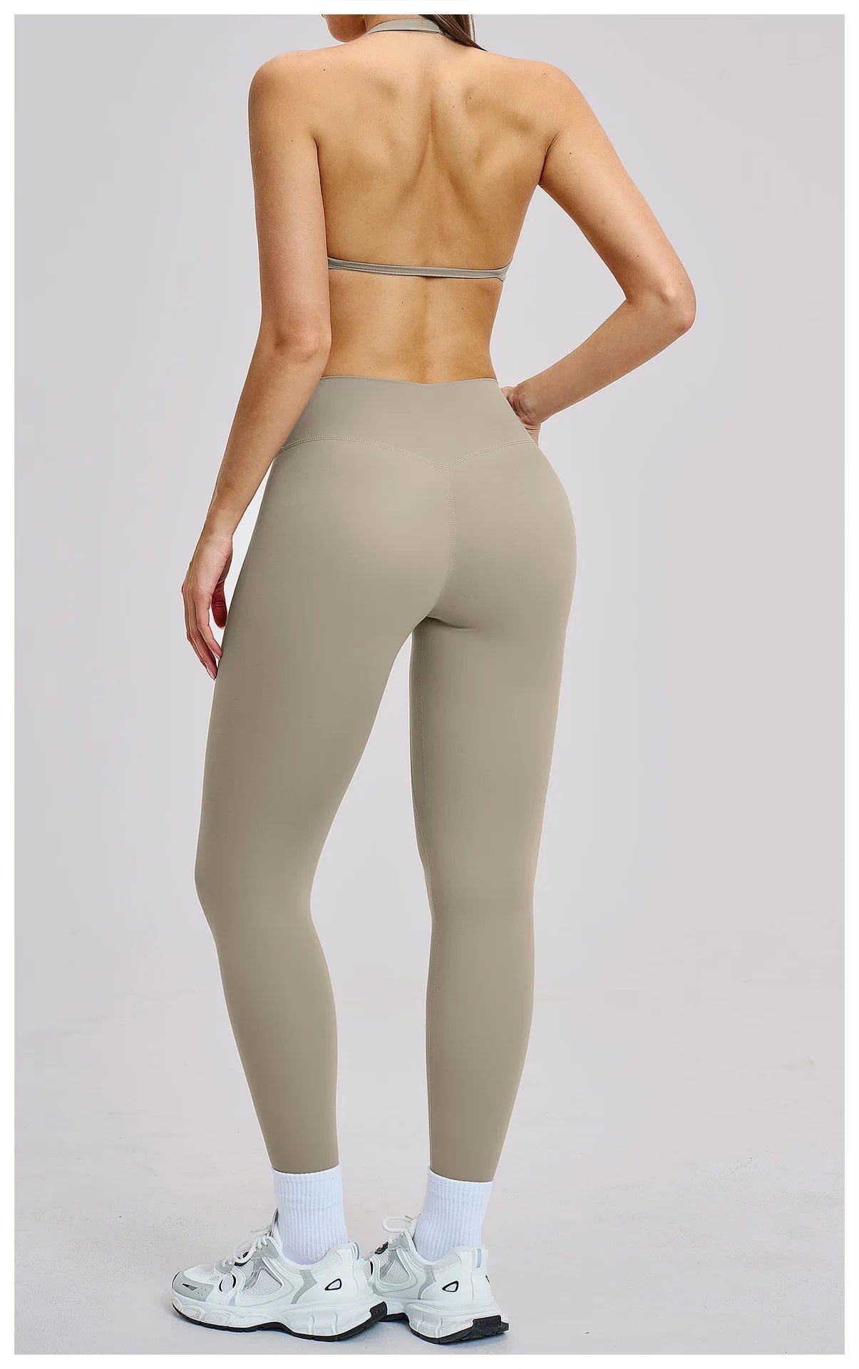 Women’s Flare Leggings Set with Hollow Back Sports Bra | Gym & Yoga